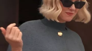 Grey Buttoned Front Cape worn by Naomi Watts in All's Fair (S01)