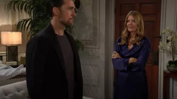 SilkSilky Pure Silk Elegant Women's Long Robe worn by  Phyllis Summers(Michelle Stafford) as seen in The Young and the Restless on October 24, 2025