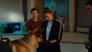 Liverpool Striped Sleeve Blazer worn by Sarah Truong (Mayko Nguyen) as seen in Hudson & Rex (S08E05)