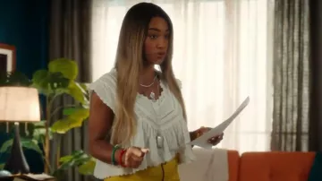 Anthropologie Pilcro Trapeze Popover Top worn by Amber Long as seen in Hudson & Rex (S08E06)