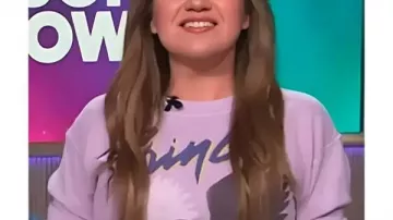 Le spectacle de Kelly Clarkson Sweat-shirt à imprimé oiseau Kelly Clarkson
