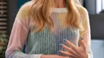 Rainbow Sweater worn by Morgan Gillory (Kaitlin Olson) in High Potential S02