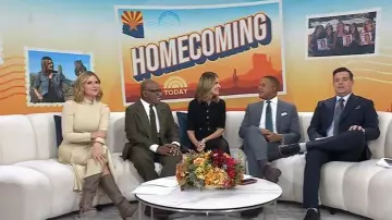 Veronica Beard Tarian Knee High Boot worn by Jenna Bush Hager as seen in Today on  November 5, 2025