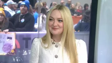 Dolce & Gabbana Floral Jacquard Dress worn by Dakota Fanning as seen in Today on November 5, 2025