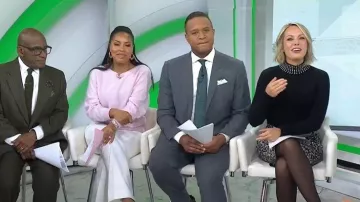 J. Crew Cashmere Boatneck Sweater worn by Sheinelle Jones as seen in Today on  November 5, 2025