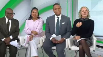 J. Crew Cashmere Boatneck Sweater worn by Sheinelle Jones as seen in Today on  November 5, 2025