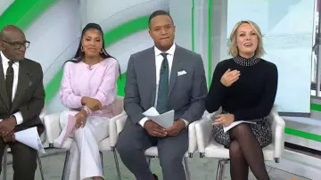 Sandro Suzette Pearl Collar Sweater worn by Dylan Dreyer as seen in Today on November 5, 2025