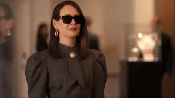 Dior Tied Neck Jacket worn by Carrington Lane (Sarah Paulson) as seen in All's Fair (S01E02)