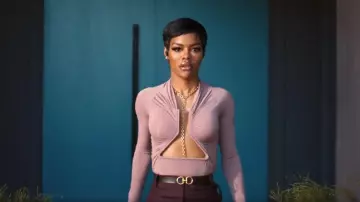Rick Owens Pink Prong Long Sleeve T Shirt worn by Milan (Teyana Taylor) as seen in All's Fair (S01E02)
