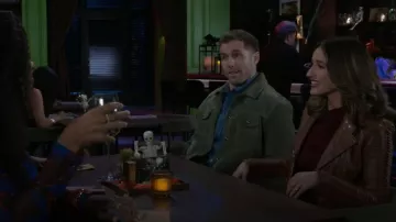 Banana Republic Suede Trucker Jacket worn by Derek Baldwin (Ben Gavin) as seen in Beyond the Gates (S01E157)