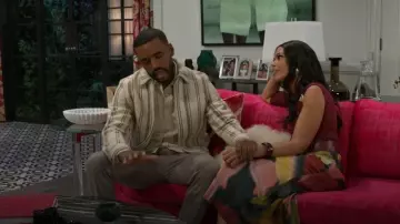 Maria Cher Madero Alice Abstract Maxi Skirt worn by Dani Dupree (Karla Cheatham Mosley) as seen in Beyond the Gates (S01E158)