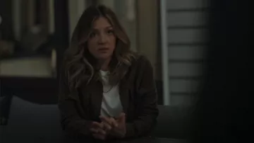Bella Dahl Brown Flap Pocket Jacket worn by Lia (Abby Elliott) as seen in All Her Fault (S01E01)