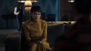 Rick Owens DRKSHDW Yellow Porterville Pusher Lounge Pants worn by Milan (Teyana Taylor) as seen in All's Fair (S01E03)