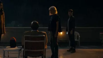 Scotch & Soda The Sky Print Ankle Straight Leg Jeans worn by Dr. Ingrid Derian (Eve Harlow) as seen in Watson (S02E04)