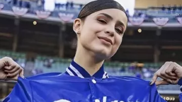 Dodgers Jacket worn by Sofia Carson in Sofia Carson-OUR NATIONAL ANTHEM
