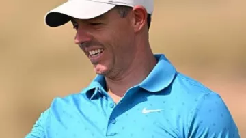 Abu Dhabi HSBC Championship 2025 Camiseta azul usada por Rory McIlroy