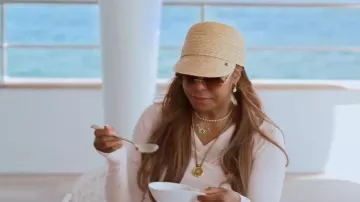 Chanel 1986-1988 Straw Cap worn by Mary Cosby as seen in The Real Housewives of Salt Lake City (S06E08)