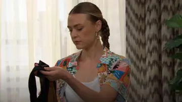 Aqua Postcard Short Sleeve Shirt worn by Claire Grace ( Hayley Erin) as seen in The Young and the Restless on November 3, 2025