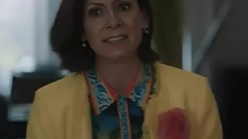 Elsbeth Carrie Preston Blouse en soie imprimée portée par Elsbeth Tascioni (Carrie Preston) dans Elsbeth (S03)