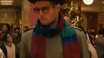 Jingle Bell Heist Connor Swindells Brown Trench Coat worn by Nick (Connor Swindells) as seen in Jingle Bell Heist