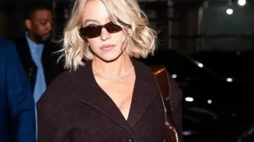 Sydney Sweeney NYC 2025 Brown Coat in Sydney Sweeney at the 2025 Met Gala