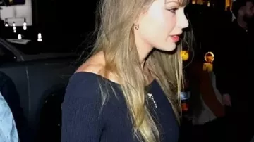 NYC Black Top worn by Taylor Swift in Taylor Swift and Travis Kelce Step Out in Style for NYC Date Night