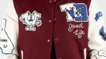 Chaqueta universitaria empalmada True Religion Goof Life usada por Neal Cassady