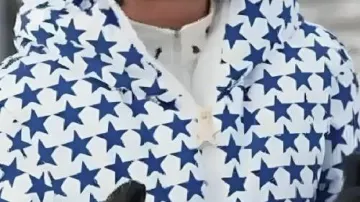 Star Print Puffer Jacket worn by Bronwyn Newport in The Real Housewives of Salt Lake City (S06)