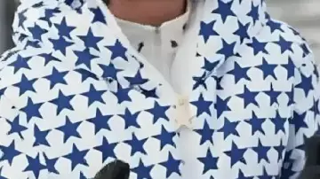 Star Print Puffer Jacket worn by Bronwyn Newport in The Real Housewives of Salt Lake City (S06)