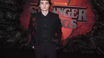 Stranger Things Premiere 2025 Finn Wolfhard Black Suit