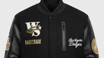 Dodgers World Series 2025 Veste Varsity Dos à dos Noir