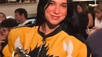 Dragon Leather Jacket worn by Dua Lipa in Buenos Aires 2025
