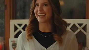 Exes of Christmas Past Josie Fletcher Cardigan worn by Josie Fletcher (Brittany Underwood) as seen in Exes of Christmas Past