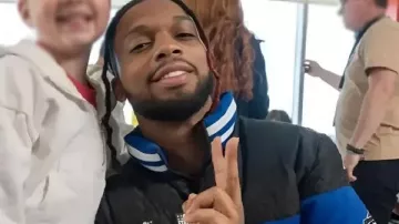 Damar Hamlin Puffer Jacket as seen in Holiday Touchdown: A Bills Love Story