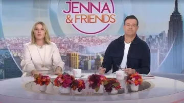 Frame Suede Zip Front Jacket worn by Carson Daly as seen in Today with Jenna & Friends on November 6, 2025