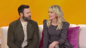 Batsheva Square Neck Mini Prairie Dress worn by Jenn Lyon as seen in Today with Jenna & Friends on November 7, 2025