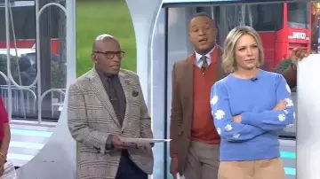 Talbots Embroidered Sleeve Sweater worn by Dylan Dreyer as seen in Today on November 7, 2025