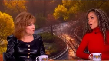Generation Love Lavena Faux Leather Jacket worn by Joy Behar as seen in The View on November 6, 2025