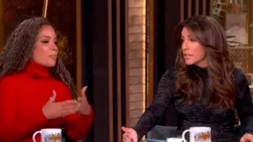 Ulla Johnson Koa Allover Print Long Sleeve Jersey Dress worn by Alyssa Farah Griffin as seen in The View on November 6, 2025