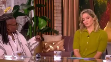 Theory Cashmere Sweater Shirt worn by Sara Haines as seen in The View on November 6, 2025