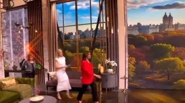 Cinq à Sept Kerry Slim Straight Leg Pants worn by Ana Navarro as seen in The View on November 7, 2025