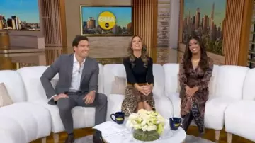 Robe Eliza à imprimé floral MISA Los Angeles portée par Morgan Norwood, comme on le voit dans Good Morning America le 7 novembre 2025