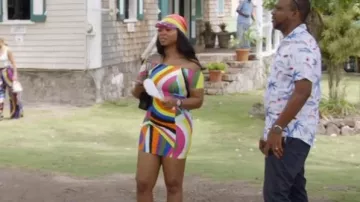 Mini-robe à épaules dénudées d’Emilio Pucci portée par Keiarna Stewart comme on le voit dans The Real Housewives of Potomac (S10E05)
