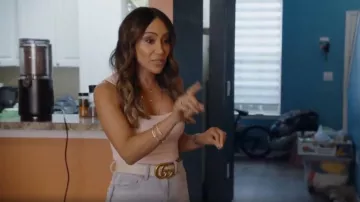 Ceinture Gucci GG en cuir portée par Melissa Gorga comme on le voit dans Wife Swap : The Real Housewives Edition (S01E02)