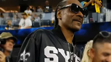 Snoop Dogg Steelers VS Chargers Black Jacket worn by Snoop Dogg in This Is Snoop Dogg's Season to Win | The Voice | NBC