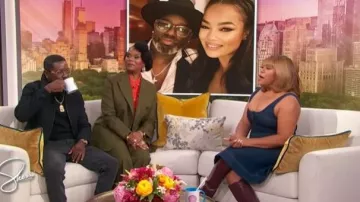 Gucci Cropped Cotton-blend Canvas-jacquard Flared Pants worn by Tabitha Brown as seen in Sherri on November 7, 2025