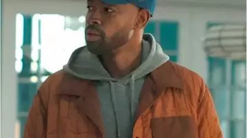All Her Fault S01 Jay Ellis Orange Quilted Jacket worn by Colin (Jay Ellis) in All Her Fault (S01)