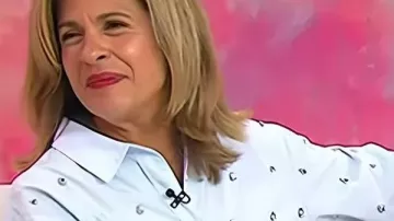 The Today Show 2025 Hoda Kotb Embellished Crop Shirt worn by (Hoda Kotb) in Today (S67)