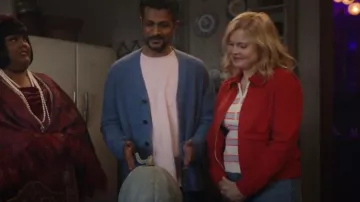 RW&Co Red Tweed Jacket worn by Samantha Arondekar (Rose McIver) as seen in Ghosts (S05E03)