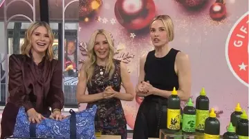 Ann Taylor Floral Jacquard Crew Neck Top worn by Chassie Post as seen in Today on November 10, 2025